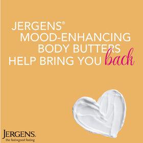 Jergens triple butter ingredients styled shot highlighting shea cocoa mango benefits