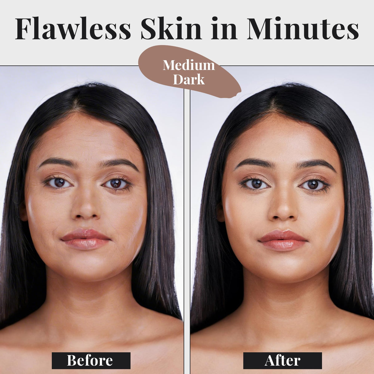 Jerome Alexander applied on model cheek for natural-matte coverage benefit