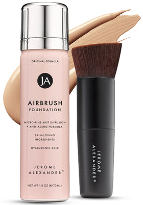 Jerome Alexander Bright Light front packaging showing product and brush benefiting flawless coverage
