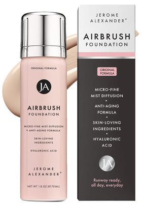 Jerome Alexander front packaging in Fair showing product and shade benefits