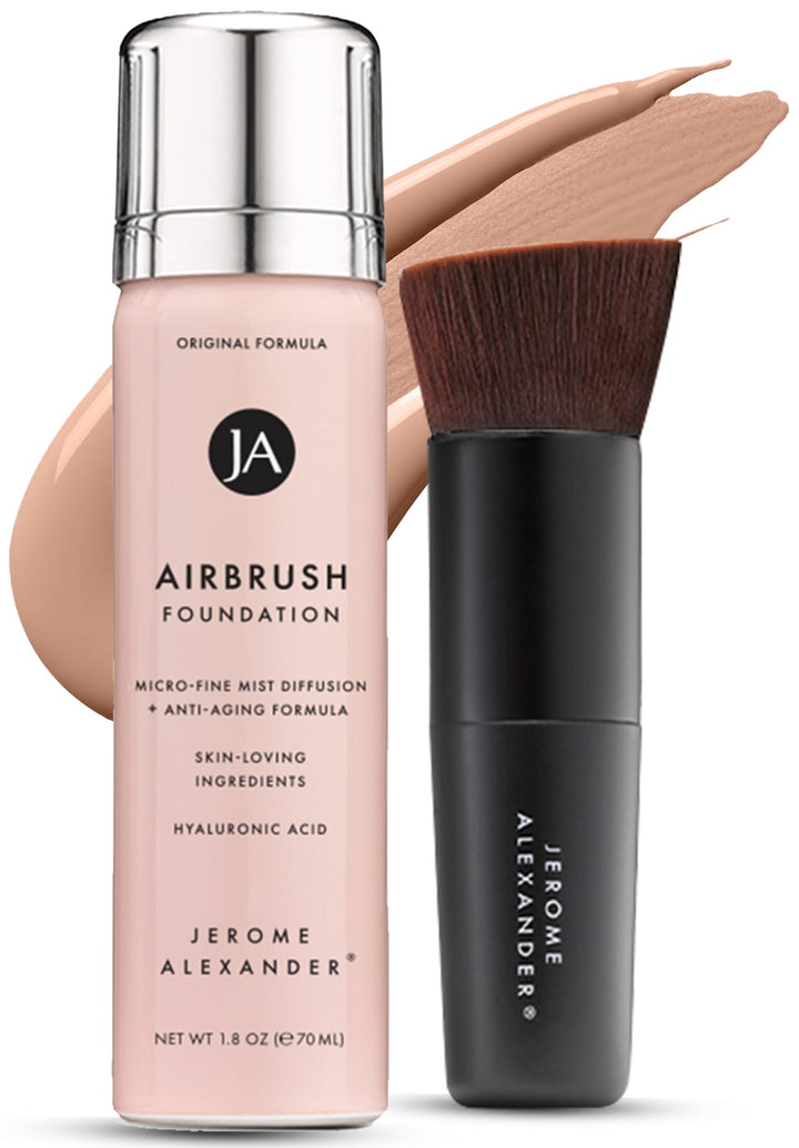 Jerome Alexander front packaging showing warm beige shade and set composition