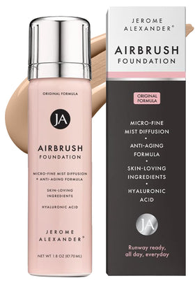 Jerome Alexander front packaging showing warm medium shade and benefits