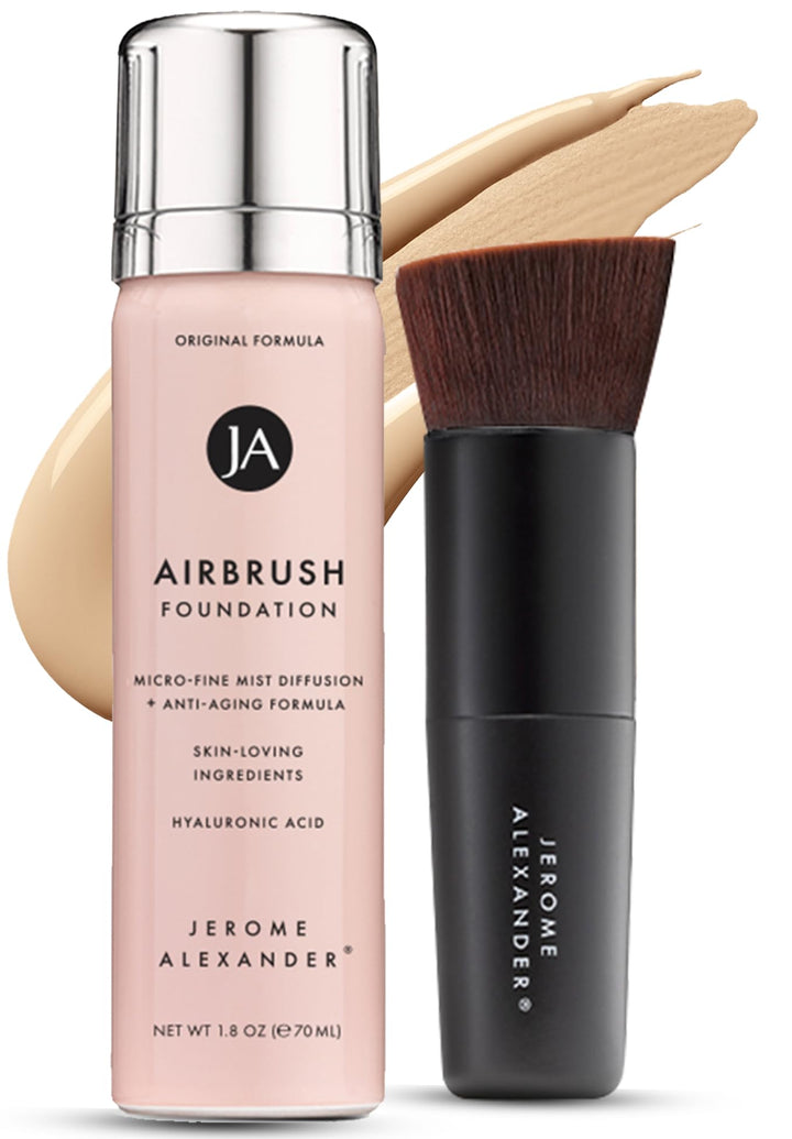 Jerome Alexander front packaging showing product and brush benefits