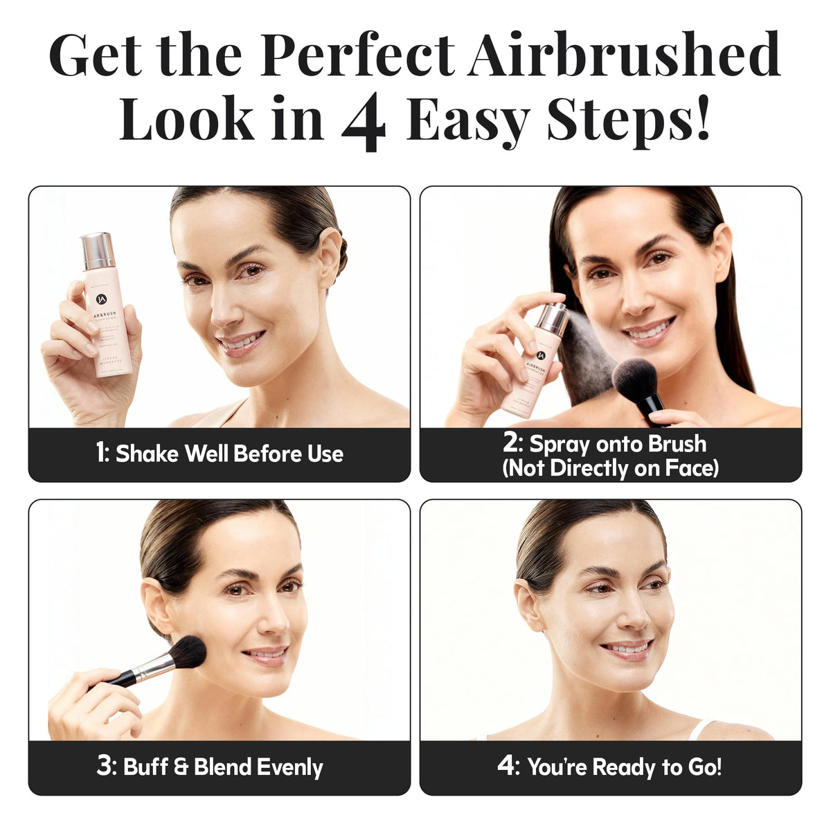 Jerome Alexander kabuki brush bristle detail demonstrating seamless buffing benefit