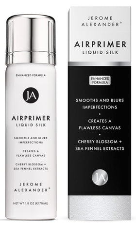 Jerome Alexander bottle front shot showing sleek primer packaging and instant pore-smoothing benefit