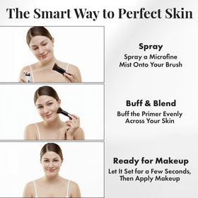 Jerome Alexander model misting primer for makeup prep offering smoother base benefit
