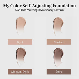 Jerome Alexander arm swatch before and after transformation, shows customized shade result