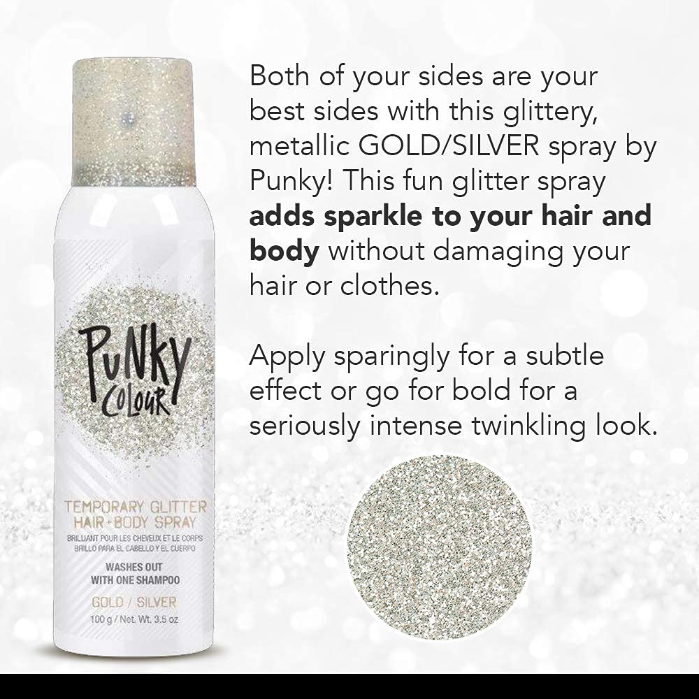upper body with Jerome Russell glitter on skin adding festive shimmer without damage