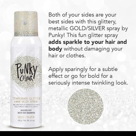 upper body with Jerome Russell glitter on skin adding festive shimmer without damage