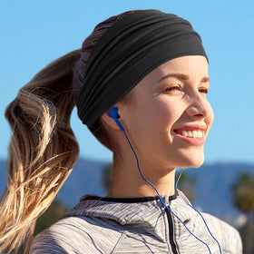 Jesries ten headbands laid flat to show color assortment for outfit matching