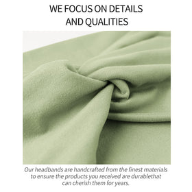 Jesries cross knot detail on headband showing stylish turban finish for a polished look
