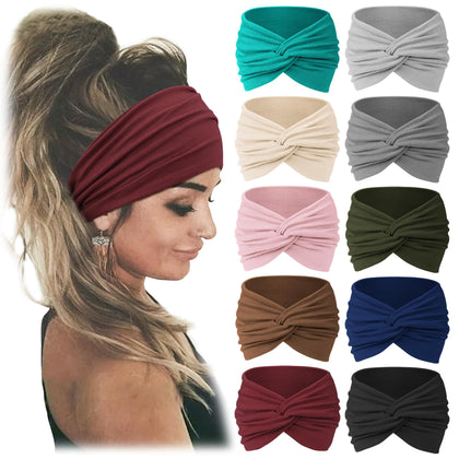 Jesries front packaging showing ten colorful headbands and convenience