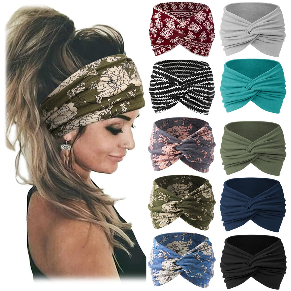 Jesries front packaging showing the ten-piece headband set and color range for outfit matching