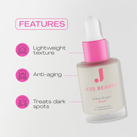 JESS BEAUTY close-up of a glistening drop showcasing absorbent finish
