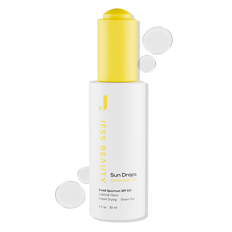 JESS BEAUTY front packaging showing SPF 50 and compact size for travel