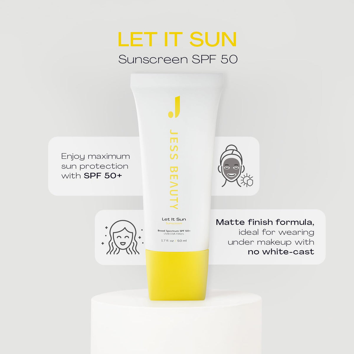 JESS BEAUTY tube dispensing gel texture for quick, non-greasy application