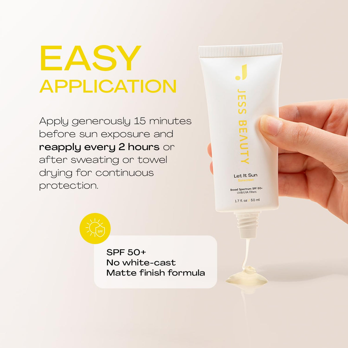 JESS BEAUTY under makeup comparison showing even base and compatibility