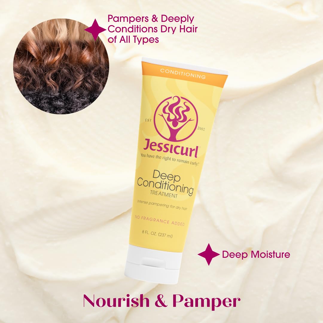 Jessicurl applied to curly hair illustrating smoother, frizz-controlled curls