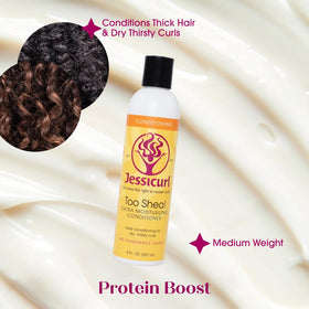 jessicurl applying conditioner to curly hair demonstrating improved detangling