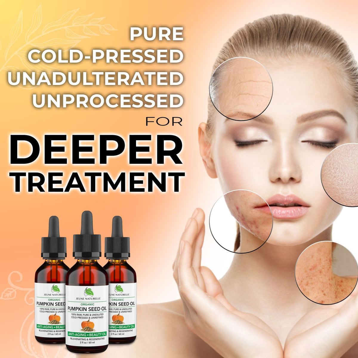 Jeune Naturelle hair treatment in use nourishing scalp and improving hair manageability