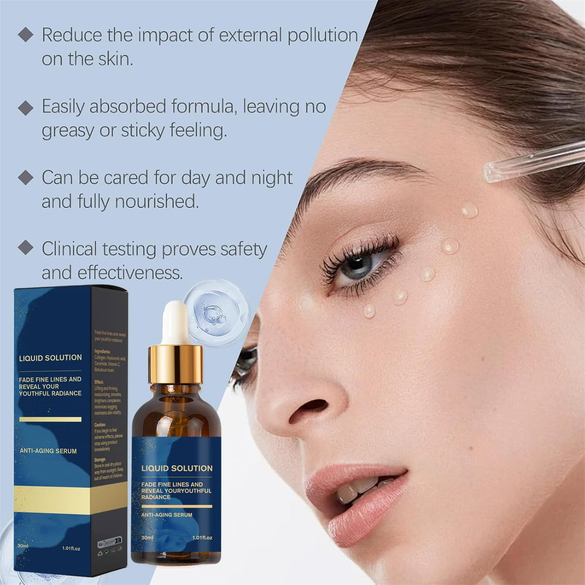 JeurLrok Olavita serum applied on hand demonstrating quick absorption benefit