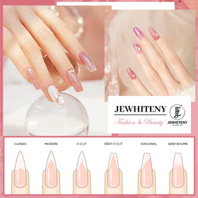 JEWHITENY application in progress showing gel extension ease for beginner confidence