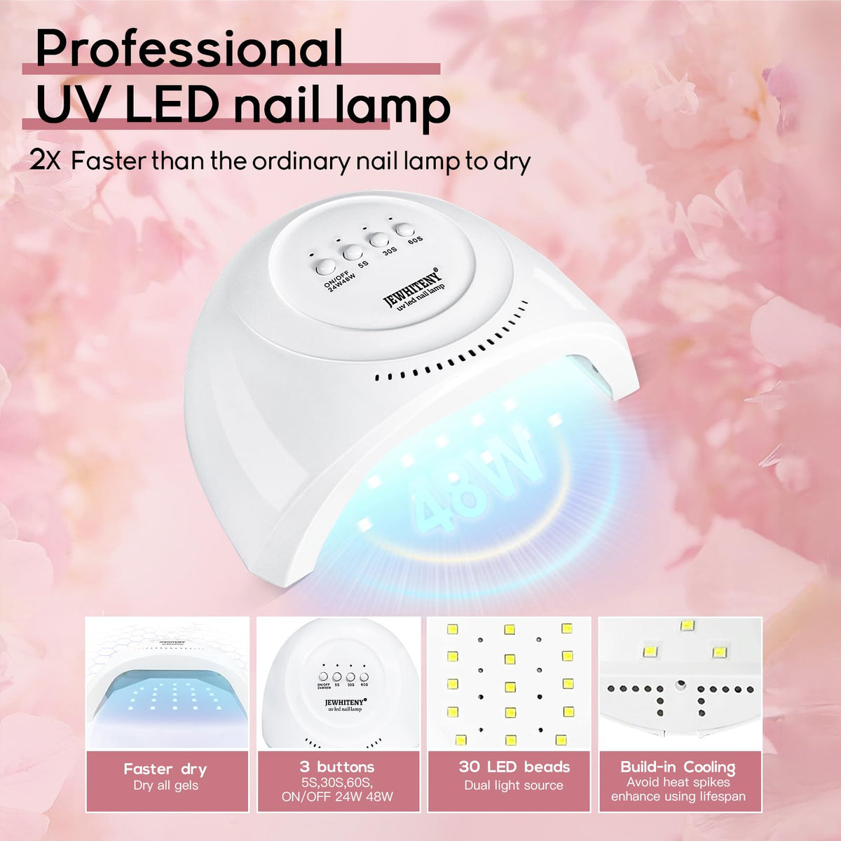 JEWHITENY dual nail forms held in hand for easy sculpting