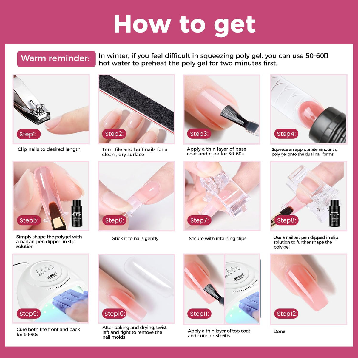 JEWHITENY lifestyle finished manicure demonstrating salon-quality finish