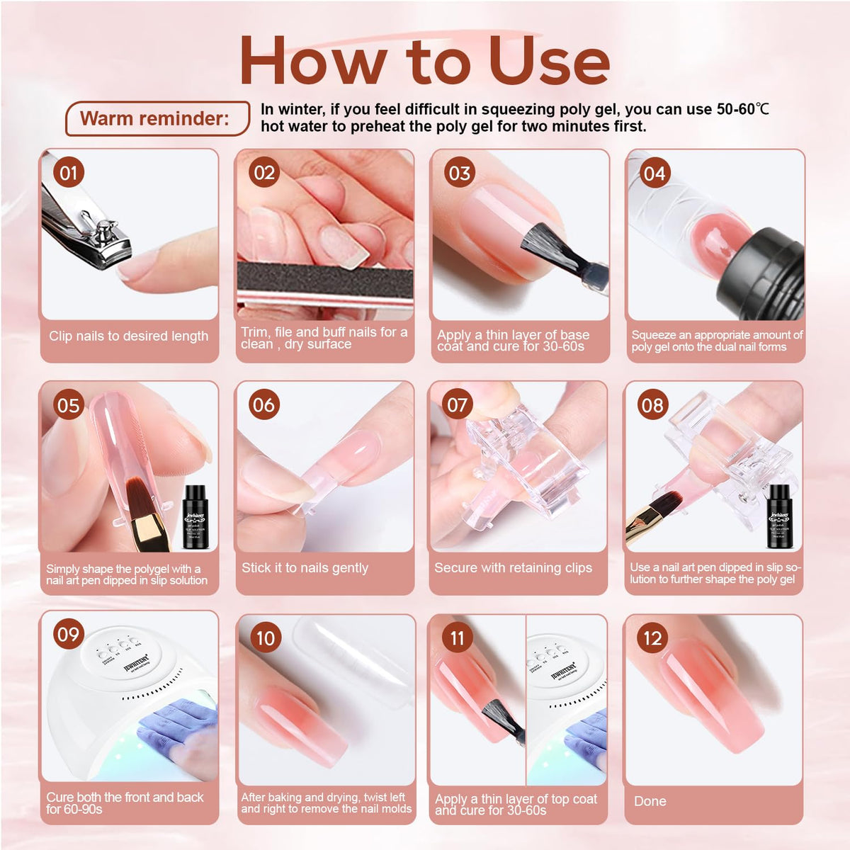 JEWHITENY removal and prep tools illustrating safe filing and buffing steps