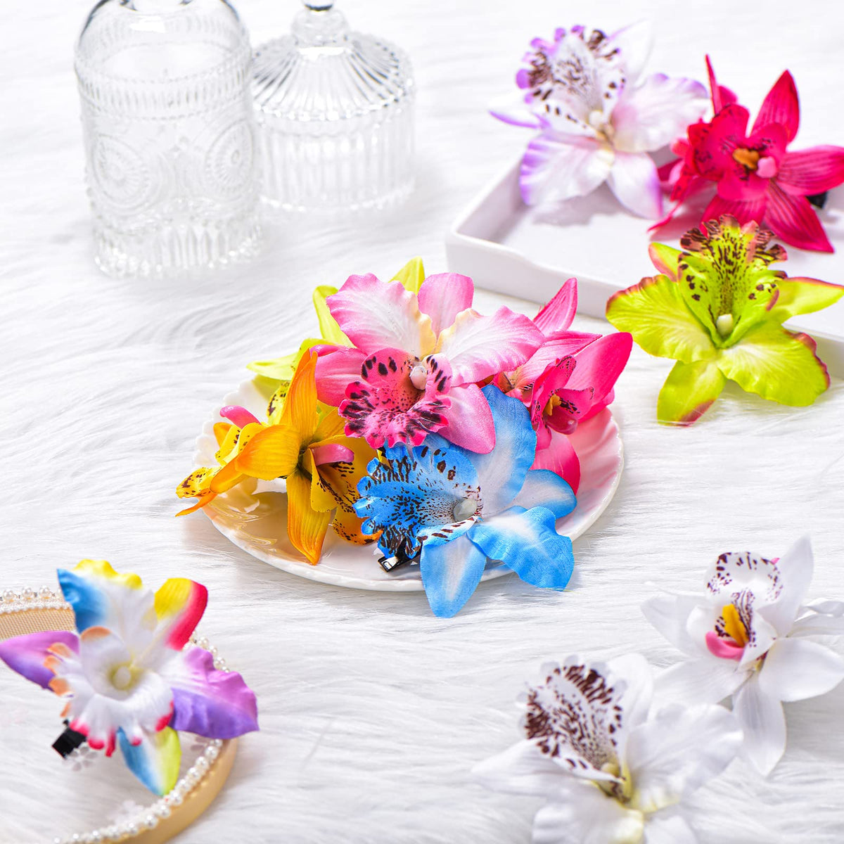 Jexine close-up of double-chiffon petal texture for realistic look