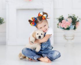 JiaDuo bow as part of a party outfit showcasing festive accessorizing