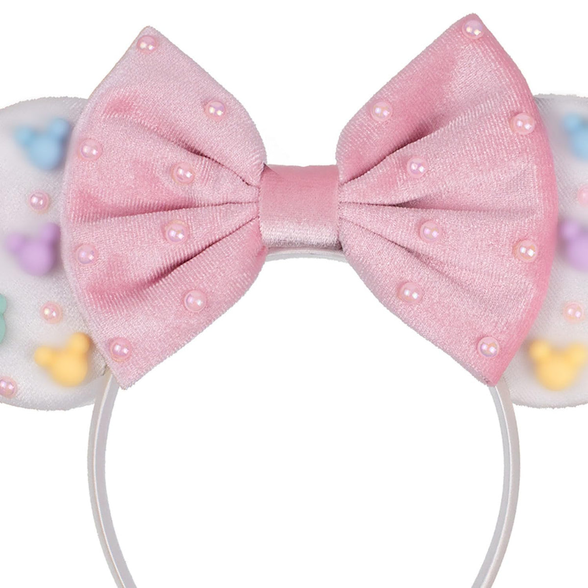 JIAHANG texture close-up of velour bow shows soft plush finish and luxury feel