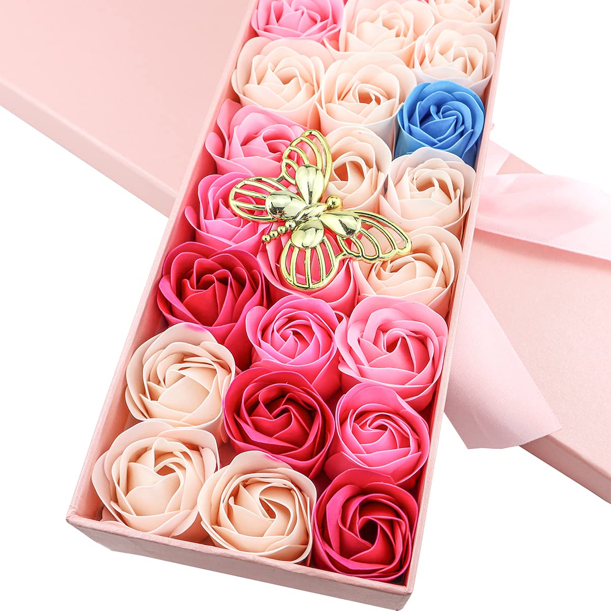 JIALEEY open box with 33 rose soaps offers ready-to-gift convenience benefit