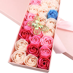 JIALEEY open box with 33 rose soaps offers ready-to-gift convenience benefit
