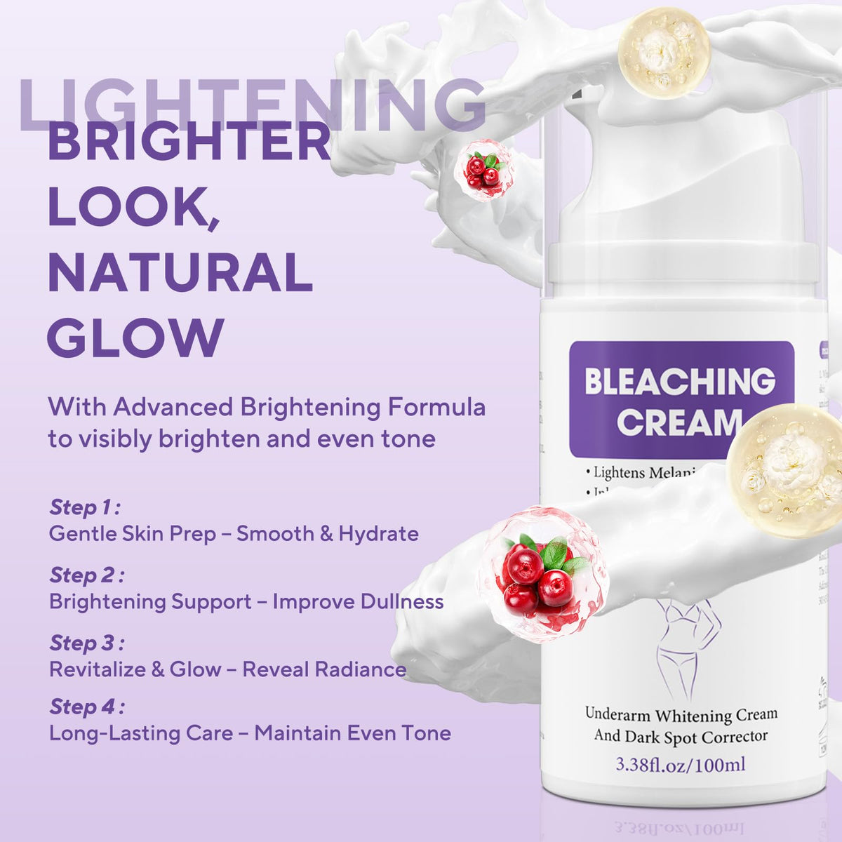 JIANLANPTT applied to bikini line, shows targeted brightening and soothing