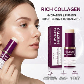 JIAZAWA applied to cheek demonstrating hydration and reduced dryness