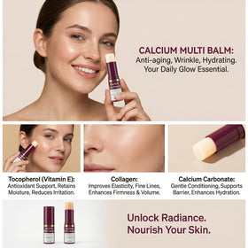 JIAZAWA on lips and under-eye showing targeted smoothing effect