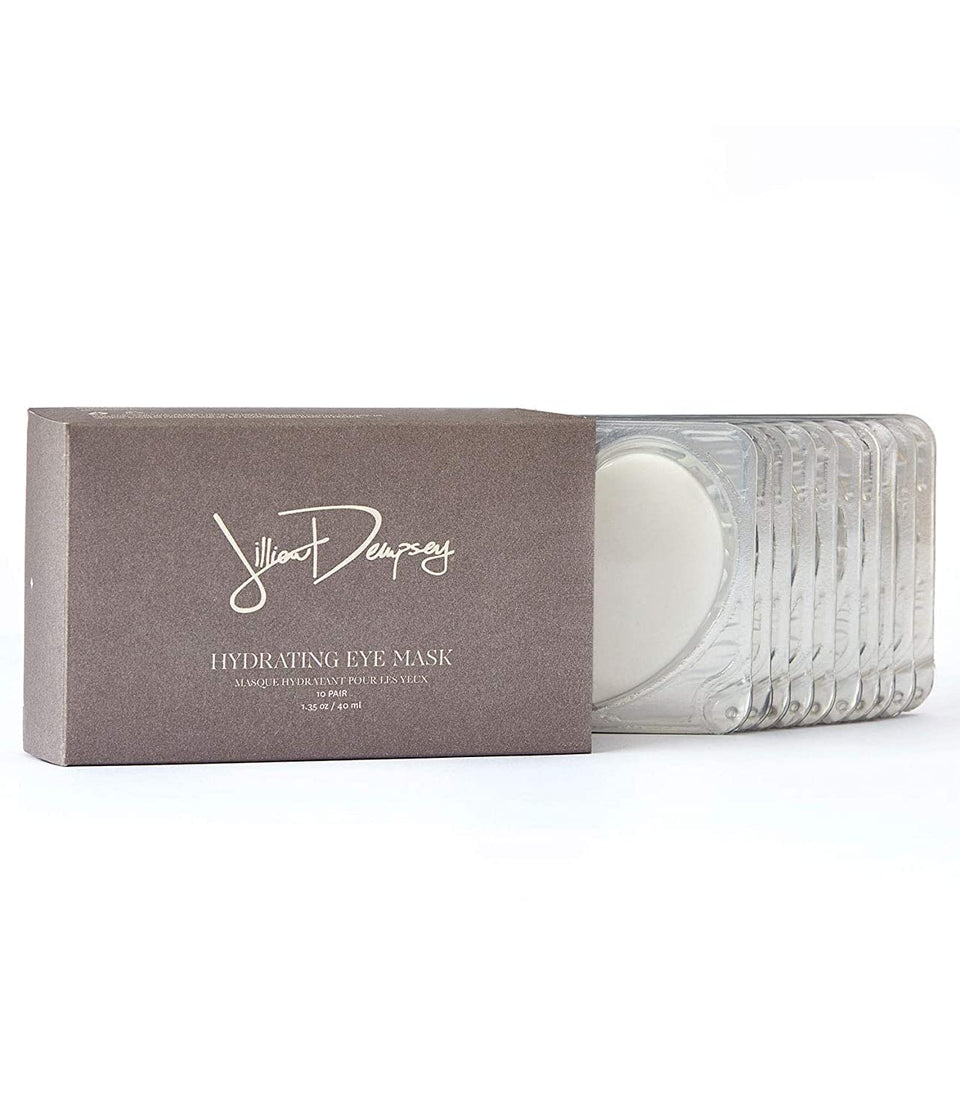 Jillian Dempsey front packaging showing pack of ten masks and benefits