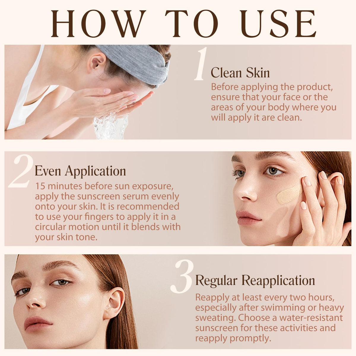 JIMYAUQIN ingredients label closeup highlighting SPF 50 and clean formulation