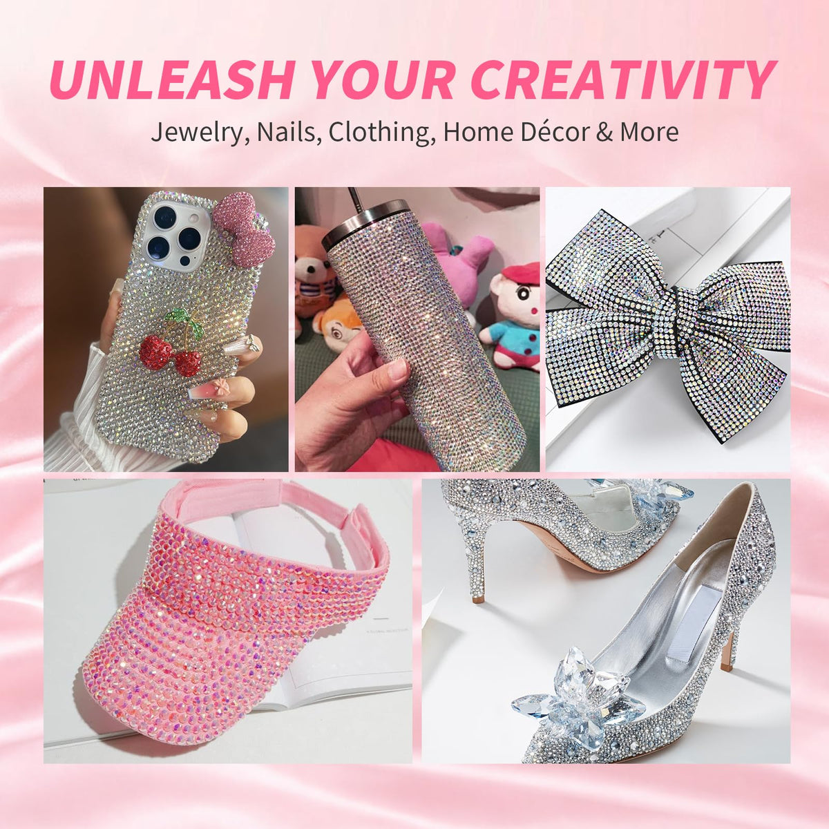 jintion rhinestones applied with a Bedazzler tool demonstrating efficient placement