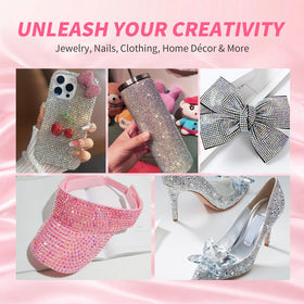 jintion rhinestones applied with a Bedazzler tool demonstrating efficient placement
