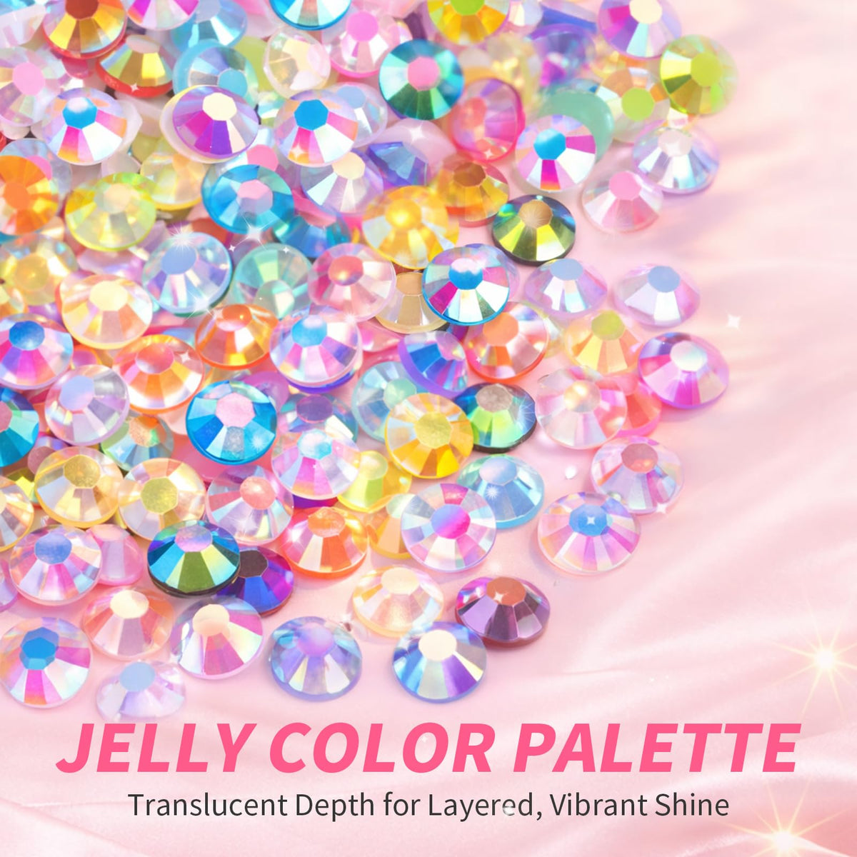 jintion manicure with rhinestone accents showing detailed nail-art sparkle and durability