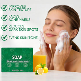 jioijioi StemSoul turmeric and lemon ingredients display conveying natural brightening