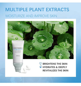 JISKG Centella being applied to face for hydrating and protective effect