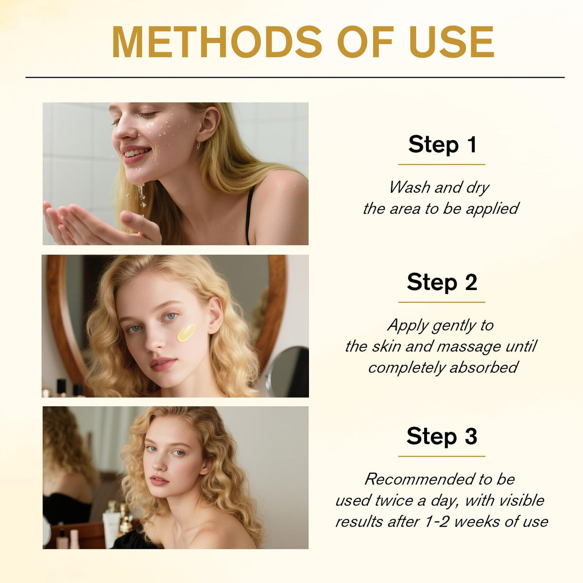 JISKG cream applied to face in morning routine for hydrated radiant skin