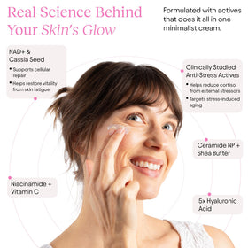 JiYu ingredient highlight with NAD and hyaluronic acids for visible hydration