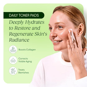 JiYu pad soaked with clear serum, delivering hydration and brightening benefits