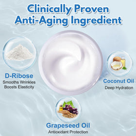 Jkrova cream being applied to hand demonstrates quick absorption and non-greasy feel