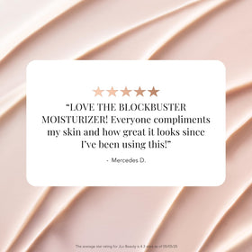 JLO BEAUTY open jar revealing cream richness and quick-absorbing finish