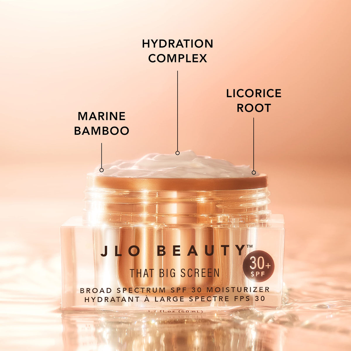 JLO BEAUTY product in makeup flatlay offering easy layering under cosmetics